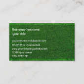 Carte de visite vert élégant (Dos)