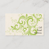 Carte De Visite Vert élégant (Dos)