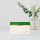 Carte De Visite Vert élégant (Debout devant)