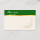 Carte De Visite Vert élégant (Devant)