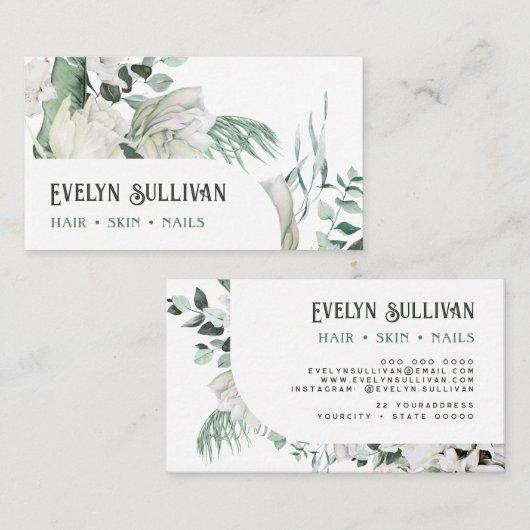 carte de visite vert émeraude (Devant / Derrière)