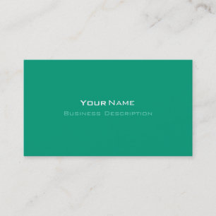 Carte de visite vert émeraude minimal