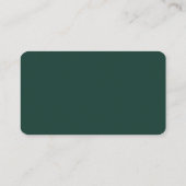 Carte De Visite Vert émeraude minimal moderne tendance (Dos)