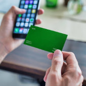 Carte De Visite Vert émeraude profond