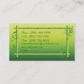 Carte de visite vert en bambou (Dos)