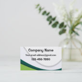 Carte De Visite Vert et blanc (Debout devant)