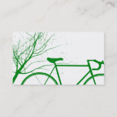 Carte de visite vert et blanc de bicyclette (Dos)