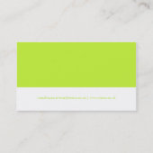 Carte de visite vert et blanc mono (Dos)