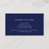 Carte De Visite Vert et Bleu Vibrant Moderne Gras Trucs (Dos)