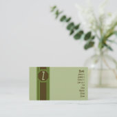 Carte de visite vert et Brown simple (Debout devant)