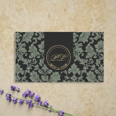 Carte de visite vert et gris foncé