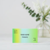 Carte De Visite Vert et jaune (Debout devant)