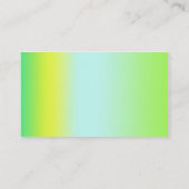 Carte De Visite Vert et jaune (Dos)
