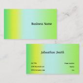 Carte De Visite Vert et jaune (Devant / Derrière)