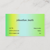 Carte De Visite Vert et jaune (Dos)