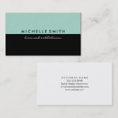 Carte De Visite Vert et Noir clair (Devant / Derrière)