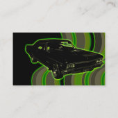 Carte de visite vert et noir de voiture - (Dos)