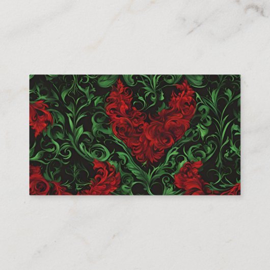 Carte De Visite Vert et Rouge (Dos)