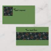 Carte De Visite Vert et rouge de noir de conception de Jimette de (Devant / Derrière)