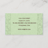 Carte de visite vert feuille Damask (Dos)