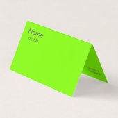 Carte De Visite vert fluorescent (Devant)