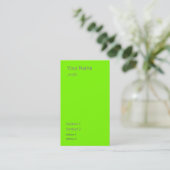 Carte De Visite vert fluorescent green (Debout devant)