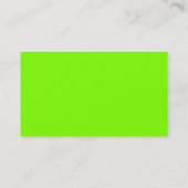 Carte De Visite vert fluorescent -vierge (Dos)