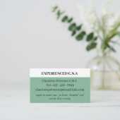 Carte De Visite Vert foncé de mer Simple CNA (Debout devant)