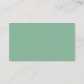 Carte De Visite Vert foncé de mer Simple CNA (Dos)