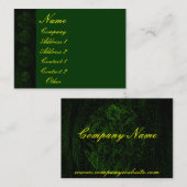 Carte De Visite Vert forêt antique âgé (Devant / Derrière)