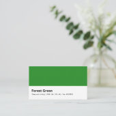 Carte De Visite Vert forêt | "Profond et Invitant" (Debout devant)