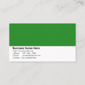 Carte De Visite Vert forêt | "Profond et Invitant" (Dos)