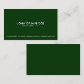 Carte De Visite vert forêt simple (Devant / Derrière)
