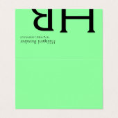 Carte De Visite Vert frais et blanc moderne (Extérieur déplié)