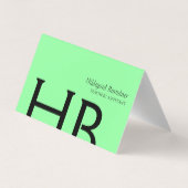 Carte De Visite Vert frais et blanc moderne (Dos)