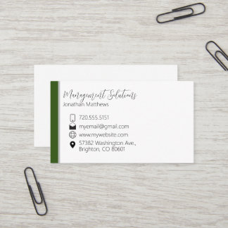 Carte de visite - Vert & Gris