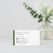 Carte de visite - Vert & Gris (Debout devant)
