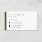 Carte de visite - Vert & Gris (Devant)