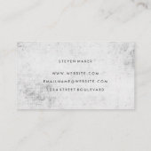 Carte De Visite Vert gris minimaliste (Dos)