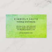Carte De Visite Vert Grunge moderne (Devant)