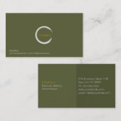 Carte de visite vert herbe (Devant / Derrière)