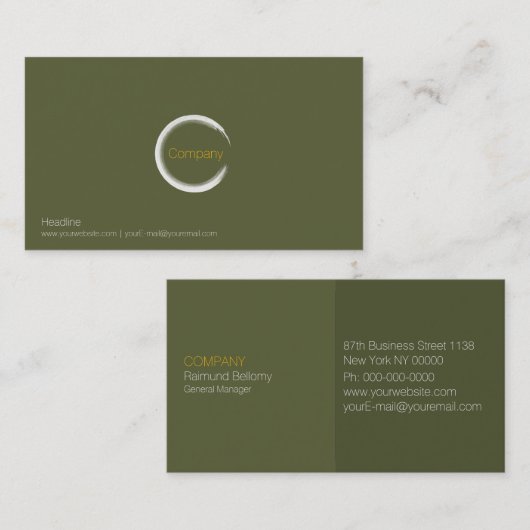 Carte de visite vert herbe (Devant / Derrière)