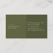 Carte de visite vert herbe (Dos)