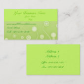 Carte de visite vert Imaginaire (Devant / Derrière)