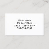 Carte De Visite Vert jaune minimaliste (Dos)