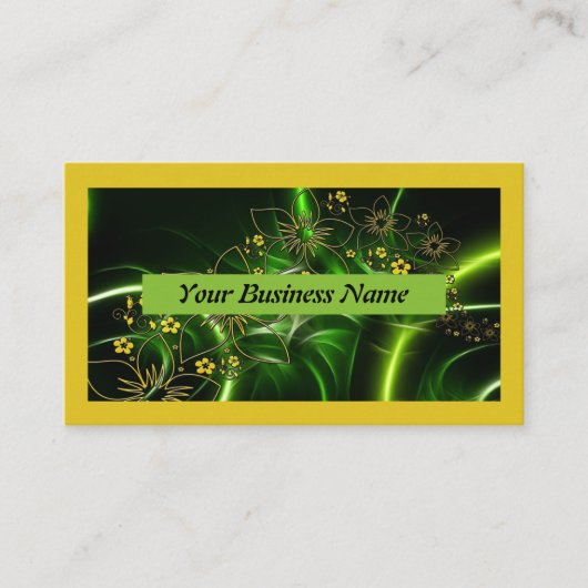 Carte de visite Vert Jaune moderne (Devant)