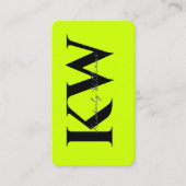 Carte de visite vert Jaune - Moderne & Frais (Devant)