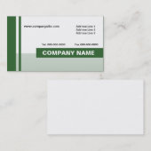 Carte De Visite Vert linéaire simple (Devant / Derrière)