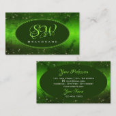 Carte De Visite Vert Marbré Motif mignonne Parties scintillant éto (Devant / Derrière)