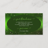 Carte De Visite Vert Marbré Motif mignonne Parties scintillant éto (Dos)